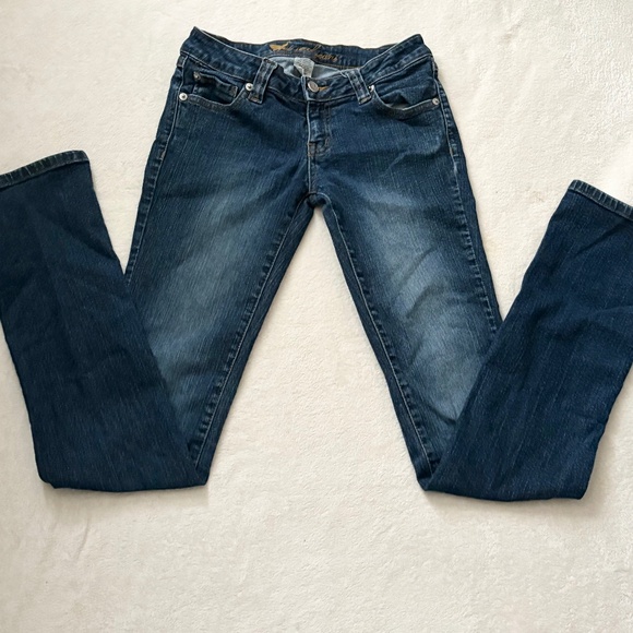 Low rise navy blue flare jeans - Picture 3 of 5